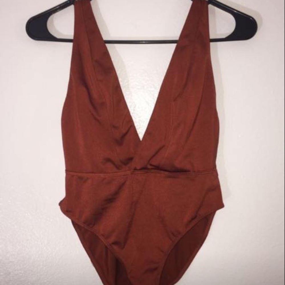 Burnt Orange Urban Outfitters V Neck Bodysuit!!